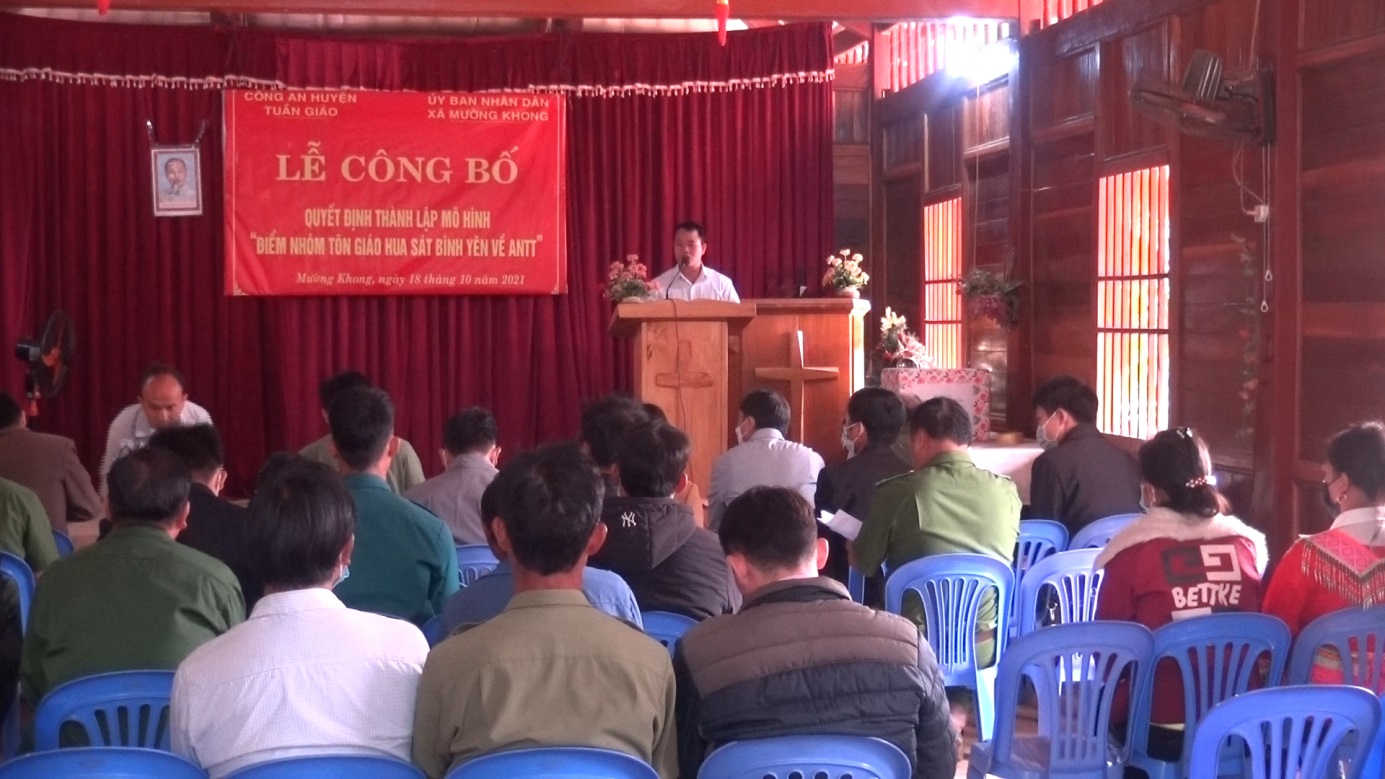 Ra mắt mô hình “Điểm nhóm tôn giáo Hua Sát bình yên về ANTT”