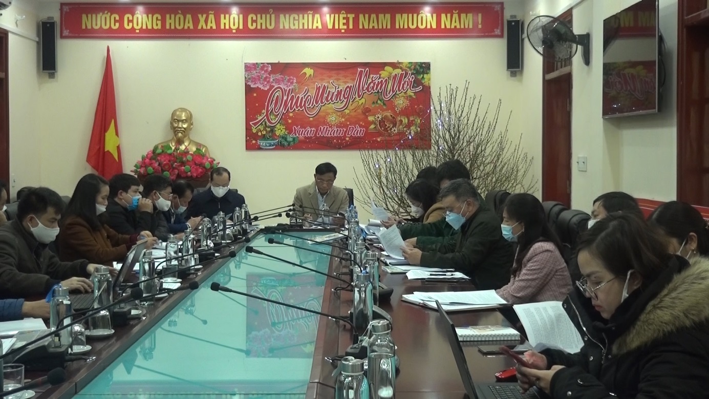 UBND huyện tổ chức hội nghị đánh giá tình hình kinh tế xã hội tháng 1, triển khai nhiệm vụ tháng 2 năm 2022